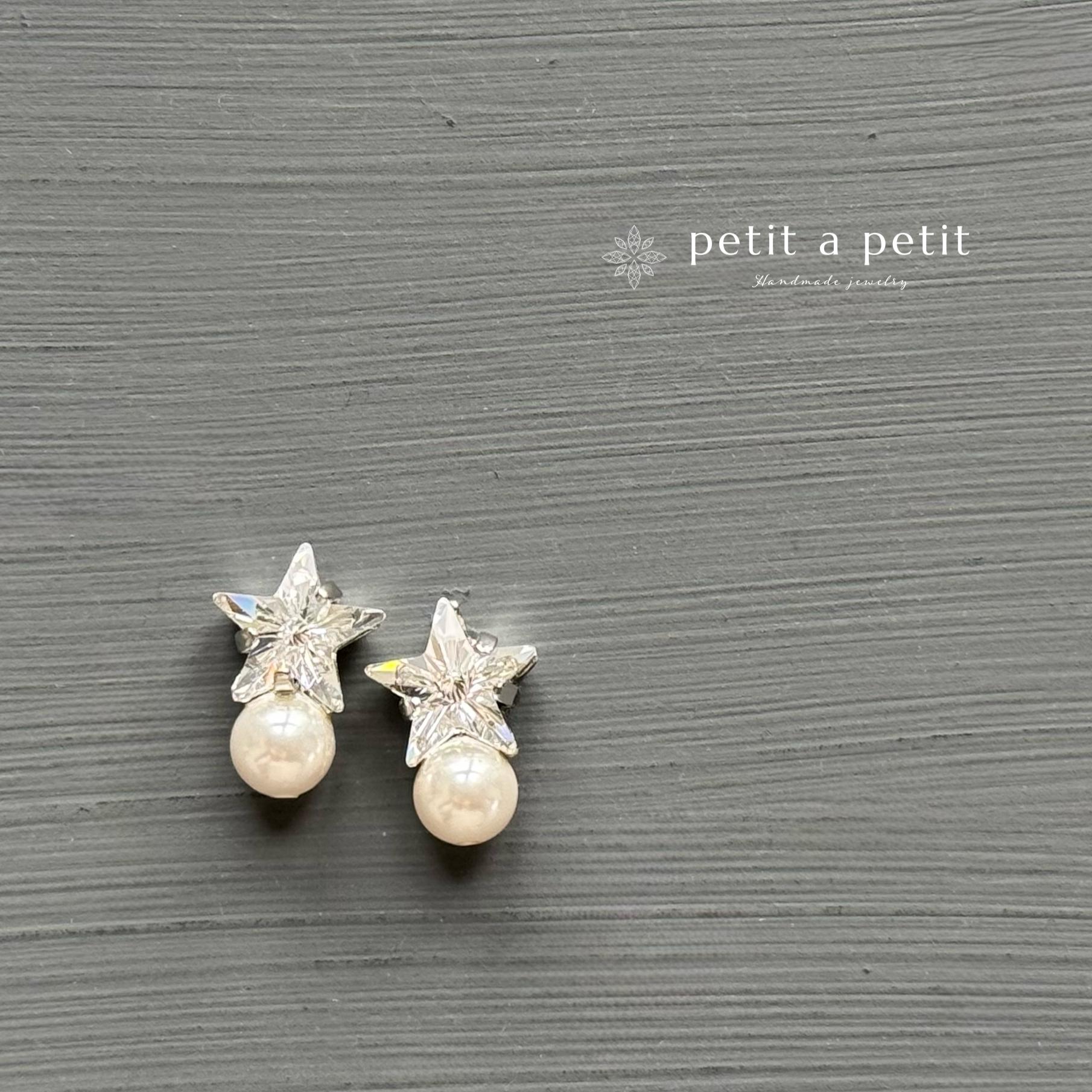 スワロフスキー® ピアスorイヤリング w/pearl Étoile | 3枚目